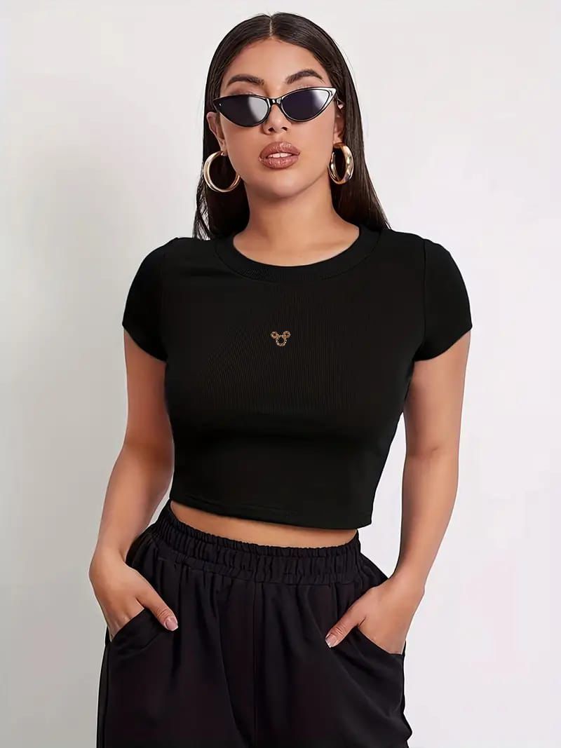 Blusa Rib Manga Corta - Rapido Hispano