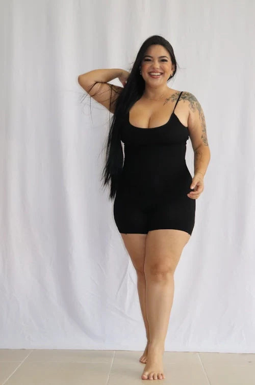 Faja Tejida Pierna Corta con Tiras