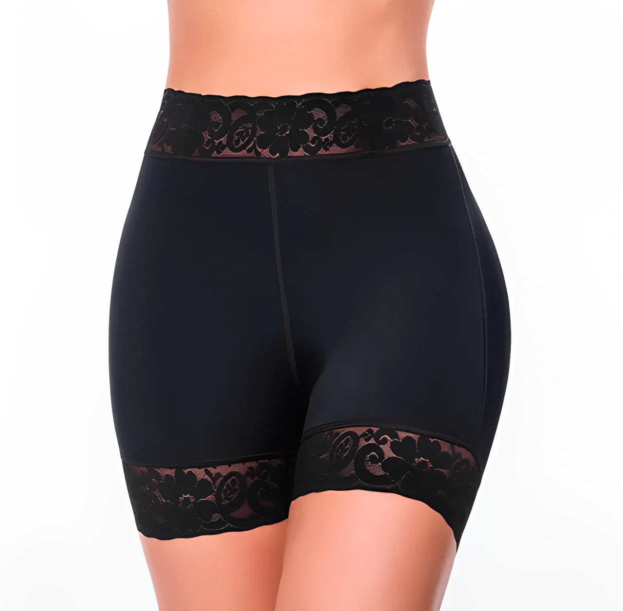 Short de Licra Tiro Alto Levanta Cola Control de Abdomen - Cautivadoras